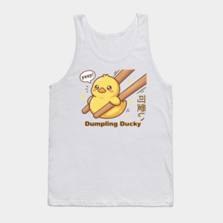 Cute Kawaii Duck Chopstick Dumpling Ducky Meme Tank Top