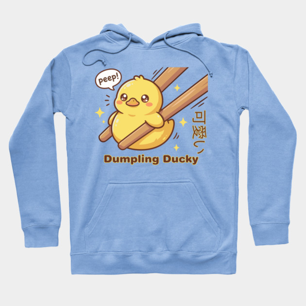 Cute Kawaii Duck Chopstick Dumpling Ducky Meme Hoodie by creative