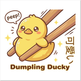 Cute Kawaii Duck Chopstick Dumpling Ducky Meme Posters and Art