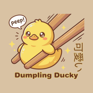 Cute Kawaii Duck Chopstick Dumpling Ducky Meme T-Shirt