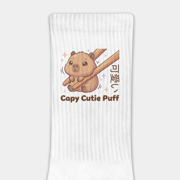 Cute Capybara Chopstick Kawaii Cutie Puff  Meme by creative