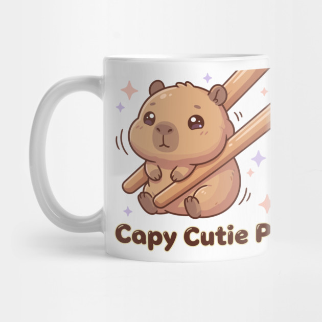 Cute Capybara Chopstick Kawaii Cutie Puff  Meme by creative