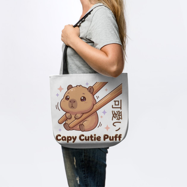 Cute Capybara Chopstick Kawaii Cutie Puff  Meme by creative