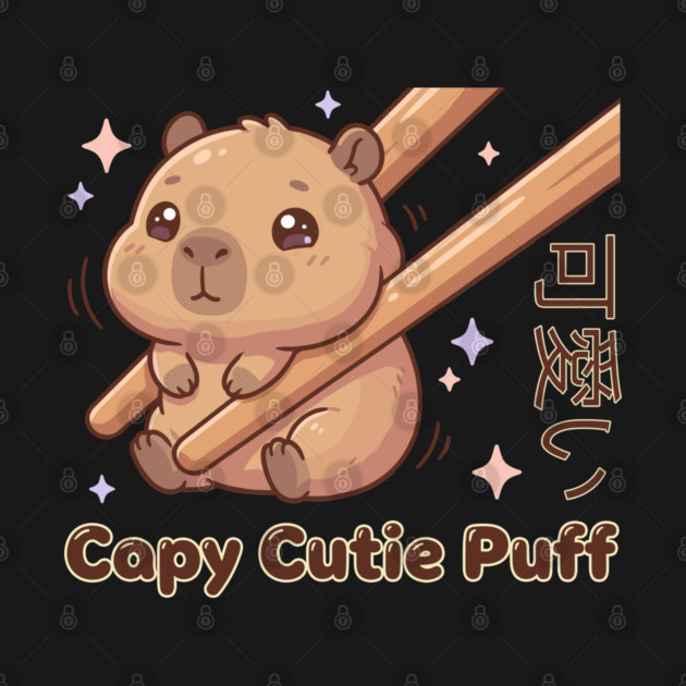Cute Capybara Chopstick Kawaii Cutie Puff  Meme by creative