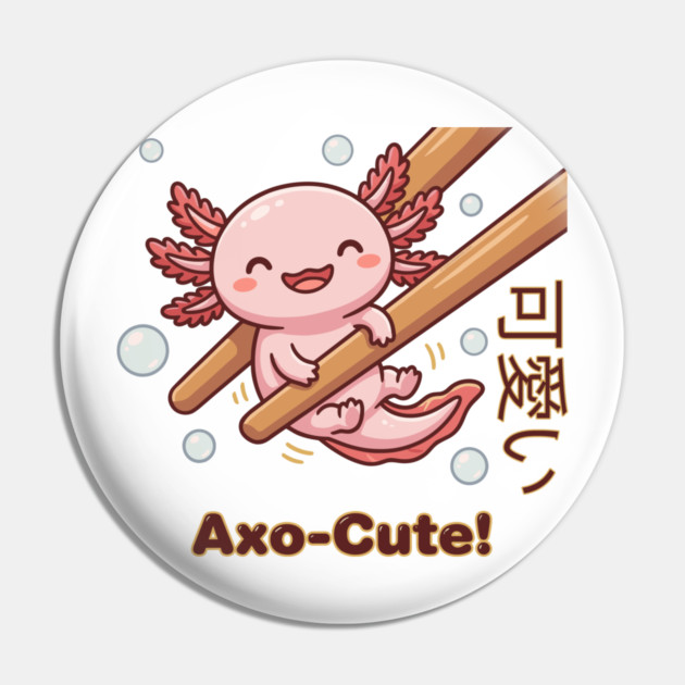 Cute Axolotl Chopstick Kawaii Axo-Cute Food Meme Pin by creative