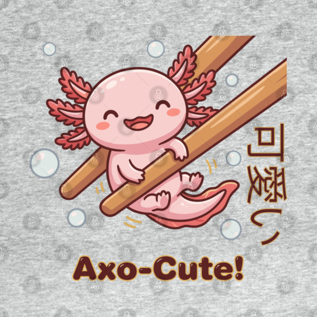Cute Axolotl Chopstick Kawaii Axo-Cute Food Meme by creative