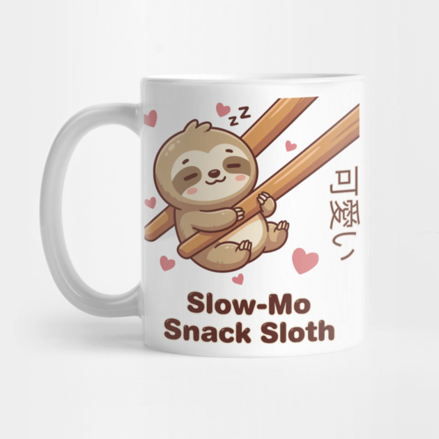 Cute Kawaii Sloth Chopstick Dumpling Cute Meme by creative