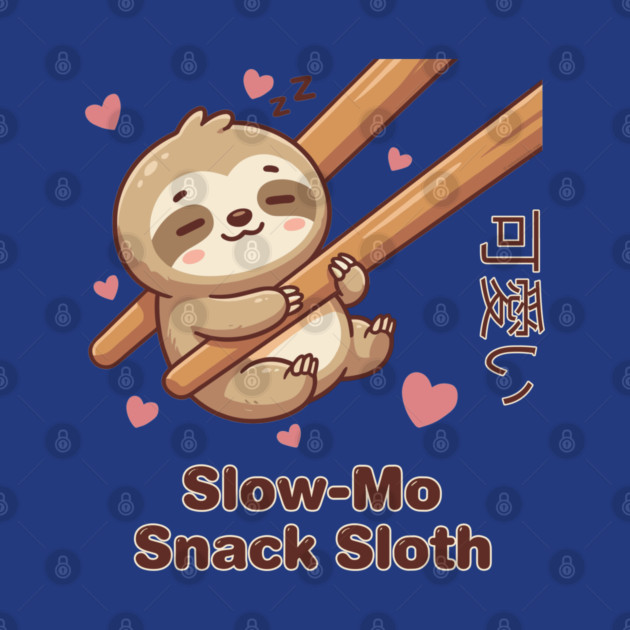 Cute Kawaii Sloth Chopstick Dumpling Cute Meme by creative
