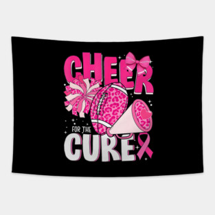 Cheer For The Cure Pink Ribbon Football Tapestry