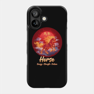 Year of the Horse  Chinese Zodiac Lunar New Year Fire Horse Phone Case