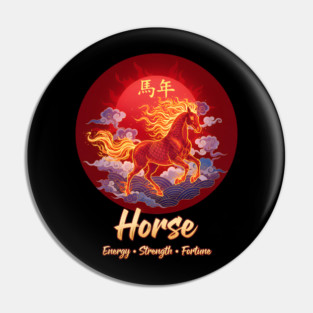 Year of the Horse  Chinese Zodiac Lunar New Year Fire Horse Pin