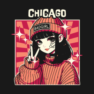 Chicago - Retro Anime Style T-Shirt