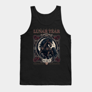 Chinese Lunar Year Horse Zodiac Vintage Astrology Design Tank Top