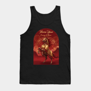 Year of the Horse Courage & Honor Chinese Zodiac 2026 Lunar New Year Tank Top