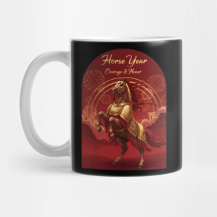 Year of the Horse Courage & Honor Chinese Zodiac 2026 Lunar New Year Mug