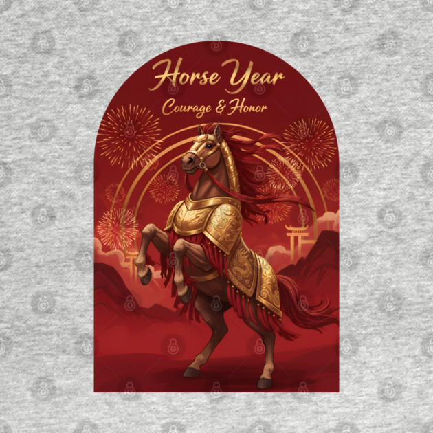 Year of the Horse Courage & Honor Chinese Zodiac 2026 Lunar New Year by creative