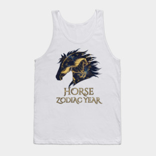 Horse Zodiac Year Astrology Constellation Chinese Sign for Lunar New Year Tank Top