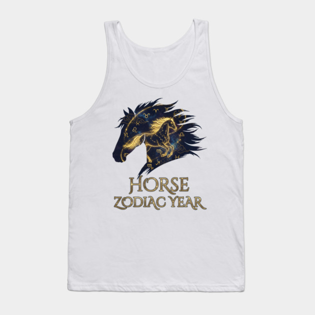 Horse Zodiac Year Astrology Constellation Chinese Sign for Lunar New Year Tank Top by creative