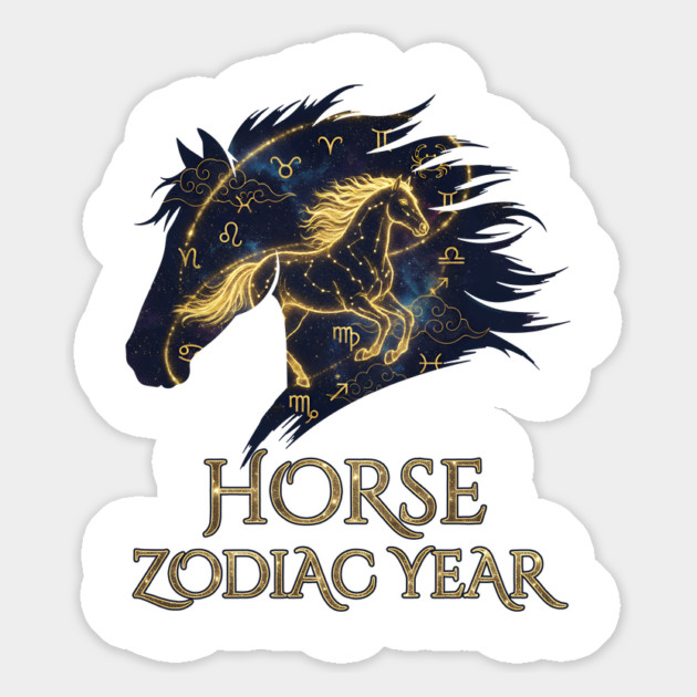 Horse Zodiac Year Astrology Constellation Chinese Sign for Lunar New Year Magnet by creative