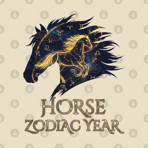 Horse Zodiac Year Astrology Constellation Chinese Sign for Lunar New Year by creative