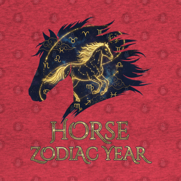 Horse Zodiac Year Astrology Constellation Chinese Sign for Lunar New Year by creative