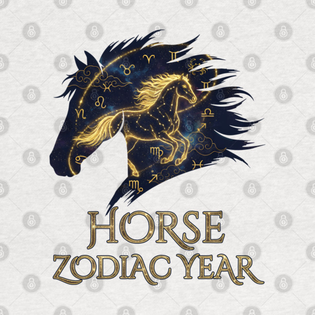 Horse Zodiac Year Astrology Constellation Chinese Sign for Lunar New Year by creative