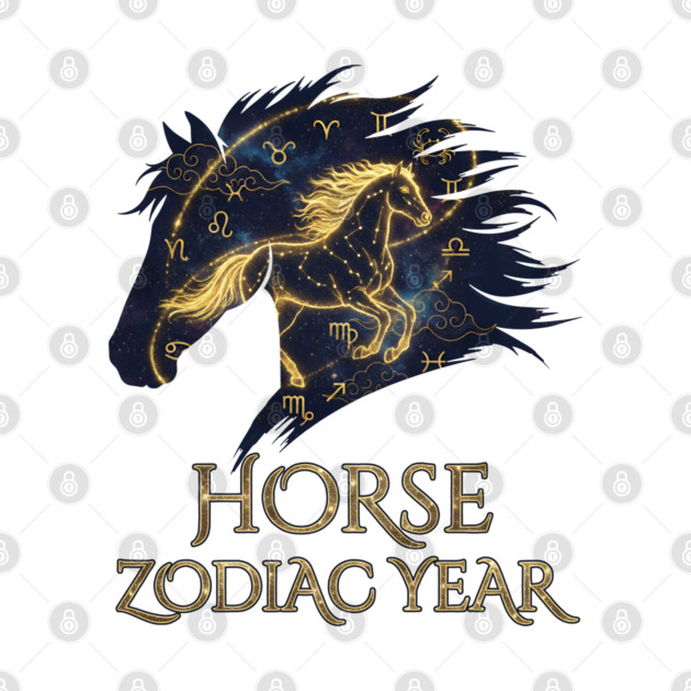Horse Zodiac Year Astrology Constellation Chinese Sign for Lunar New Year by creative