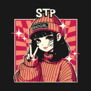 Stp - Retro Anime Style T-Shirt