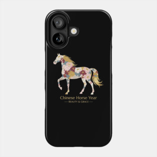 Chinese Year of the Horse Floral Zodiac Beauty & Grace Phone Case