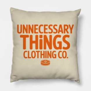 Unnecessary Things - Text Logo Pillow