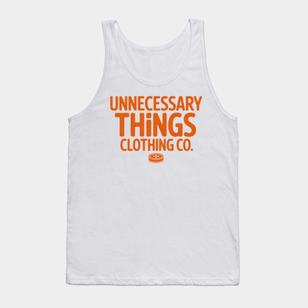 Unnecessary Things - Text Logo Tank Top by Lou Johnson