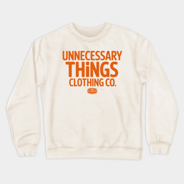 Unnecessary Things - Text Logo Crewneck Sweatshirt by Lou Johnson