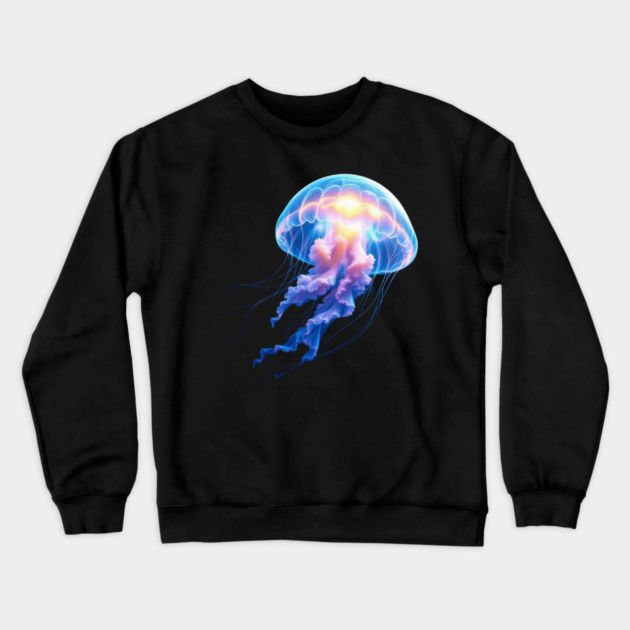 Jellyfish Crewneck Sweatshirt by Lou Johnson