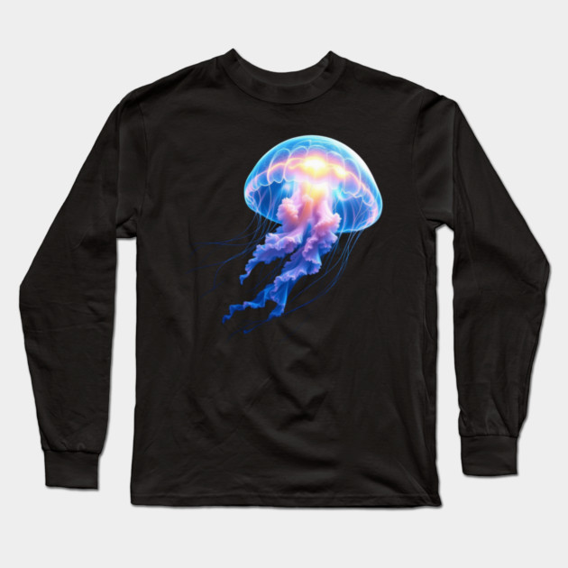Jellyfish Long Sleeve T-Shirt by Lou Johnson