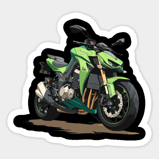 Kawasaki z1000 1 Sticker by KazamaAce