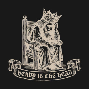 Heavy Is The Head - Vintage Latte Color Print T-Shirt