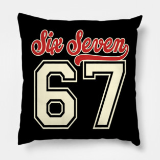 Number 67 Meme Six Seven Baseball Pillow
