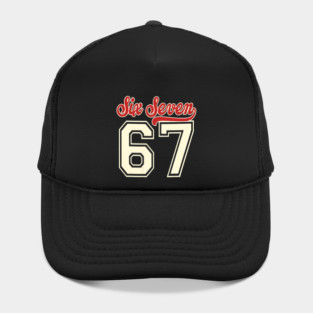 Number 67 Meme Six Seven Baseball Hat