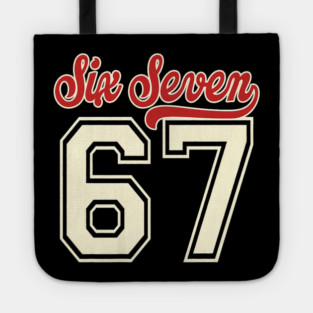 Number 67 Meme Six Seven Baseball Tote