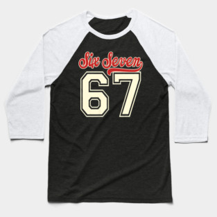 Number 67 Meme Six Seven Baseball Baseball T-Shirt