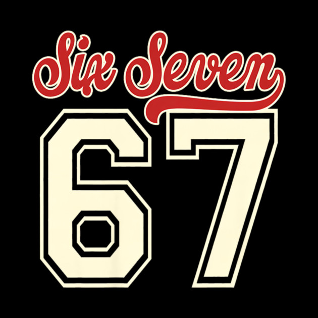 Number 67 Meme Six Seven Baseball by yangho
