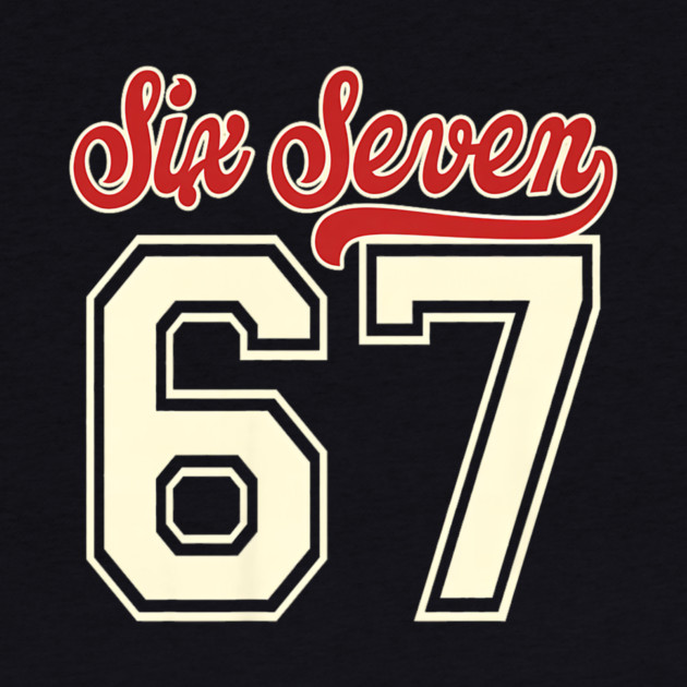 Number 67 Meme Six Seven Baseball by yangho