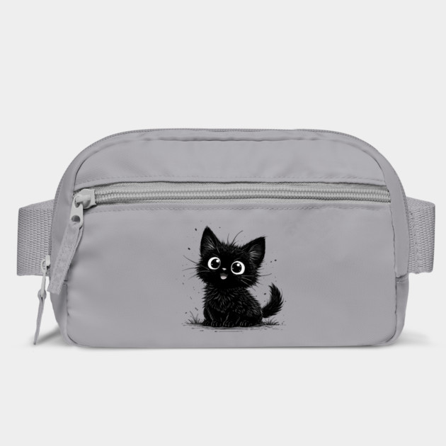 Adorable Black Kitten With Big Eyes by Champanie's Store