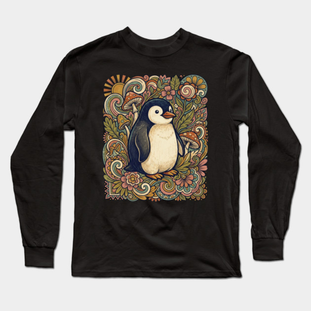 Penguin Long Sleeve T-Shirt by Creatifly Graphic Tees