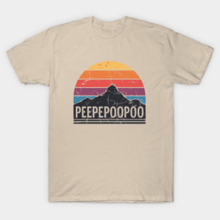 PEEPEEPOOPOO MOUNTAIN RETRO SUNSET GRUNGE T-Shirt