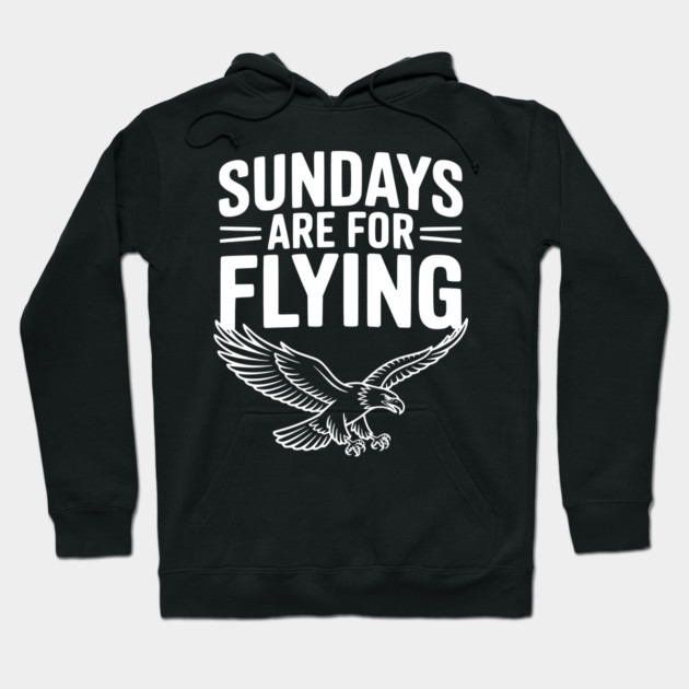 Sundays are for Flying Hoodie by Frank Ring