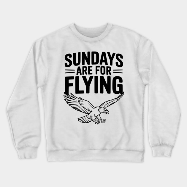 Sundays are for Flying Crewneck Sweatshirt by Frank Ring