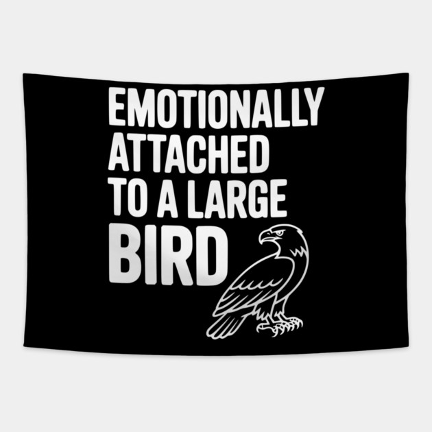 Emotionally Attached to a Large Bird Tapestry by Frank Ring