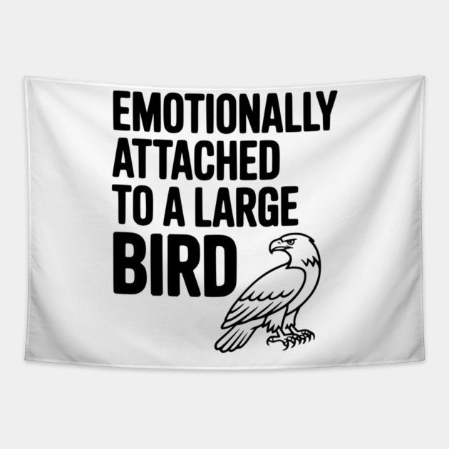 Emotionally Attached to a Large Bird Tapestry by Frank Ring