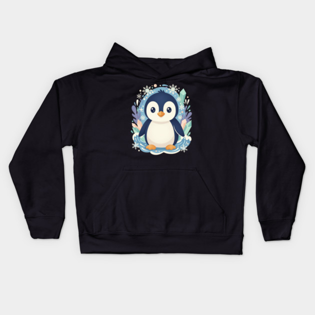 Penguin Kids Hoodie by Creatifly Graphic Tees